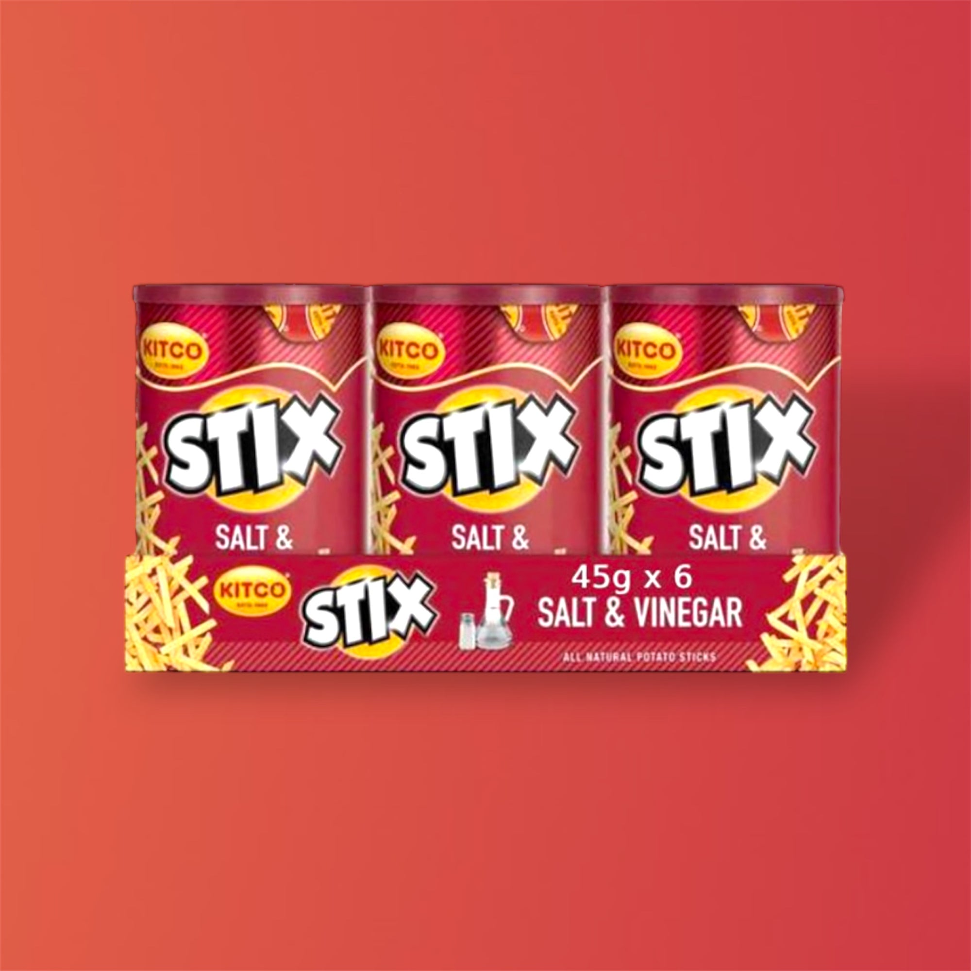 Salt and vinegar Stix chips X6