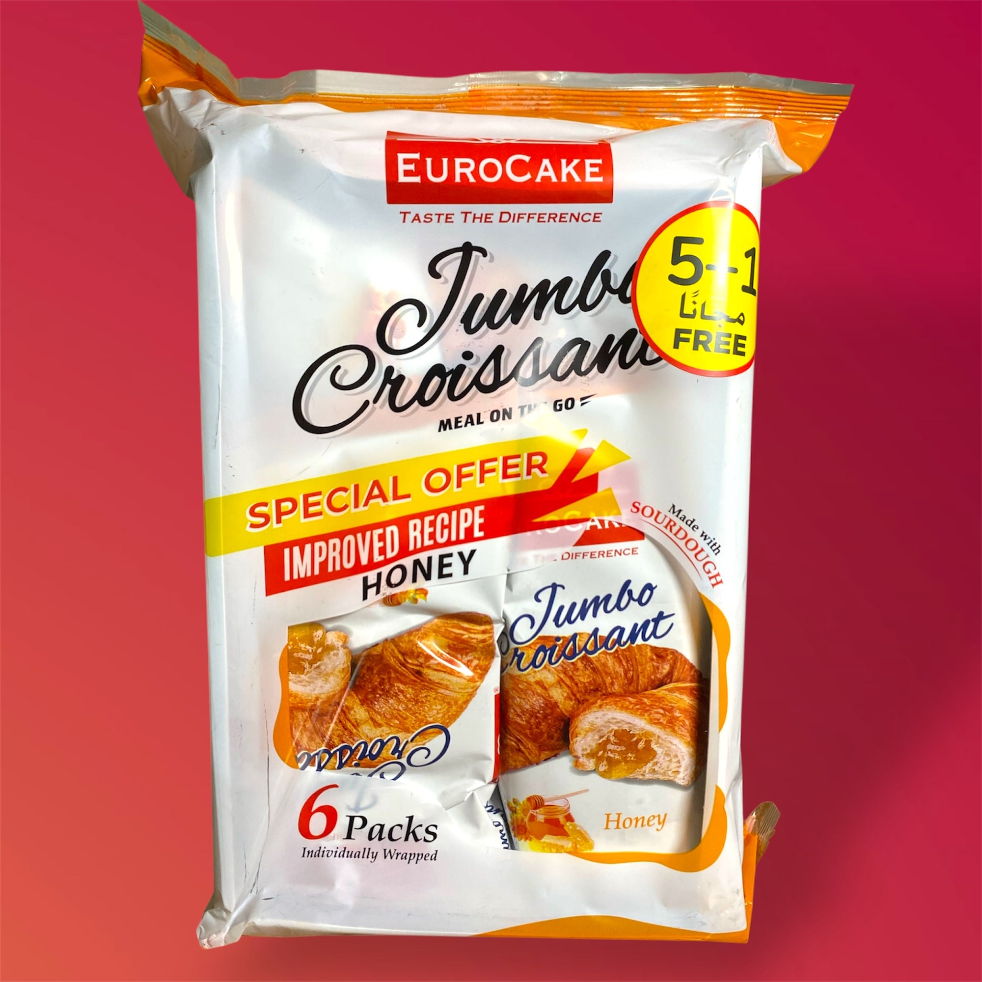 Jumbo honey croissant's X6