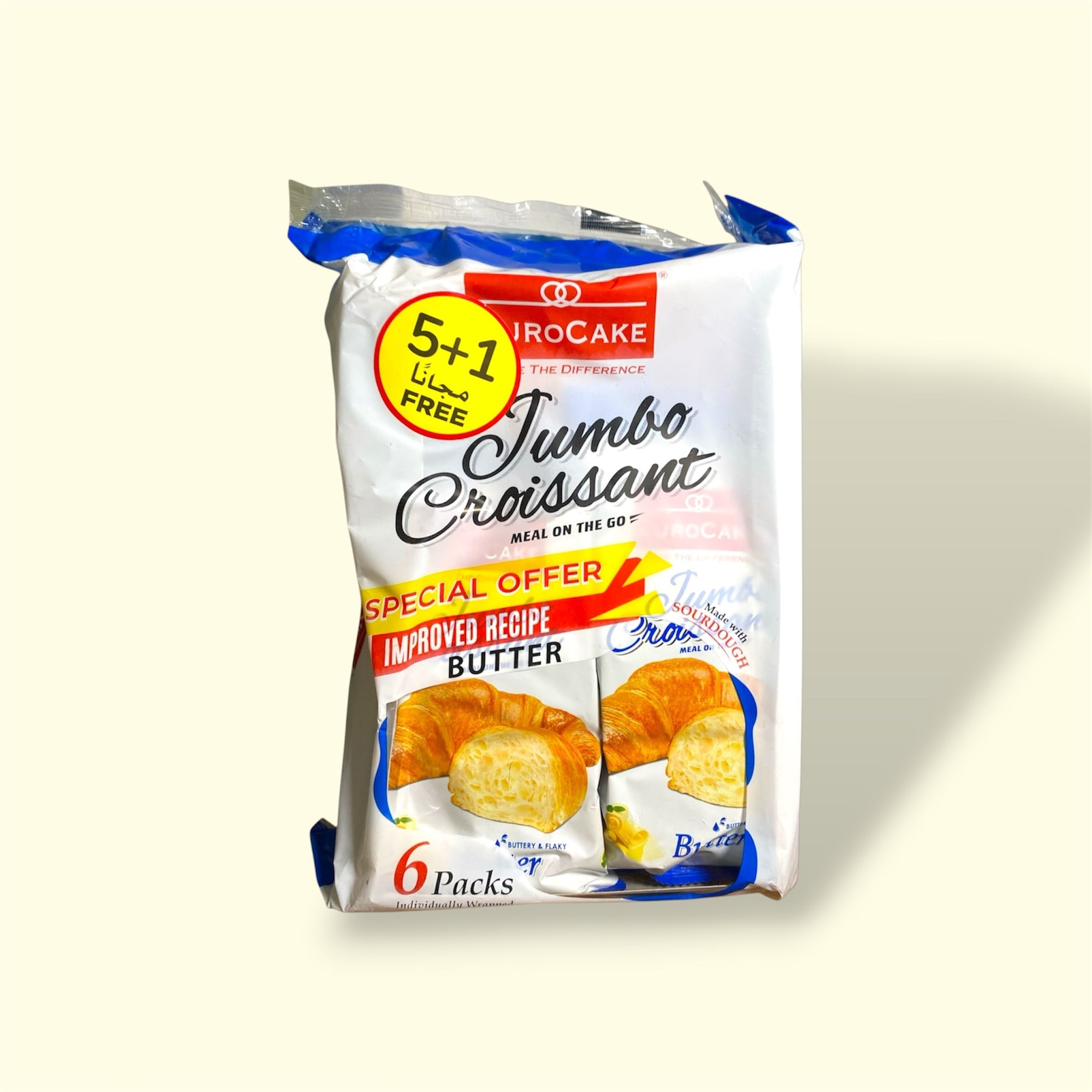 Jumbo butter croissants X6