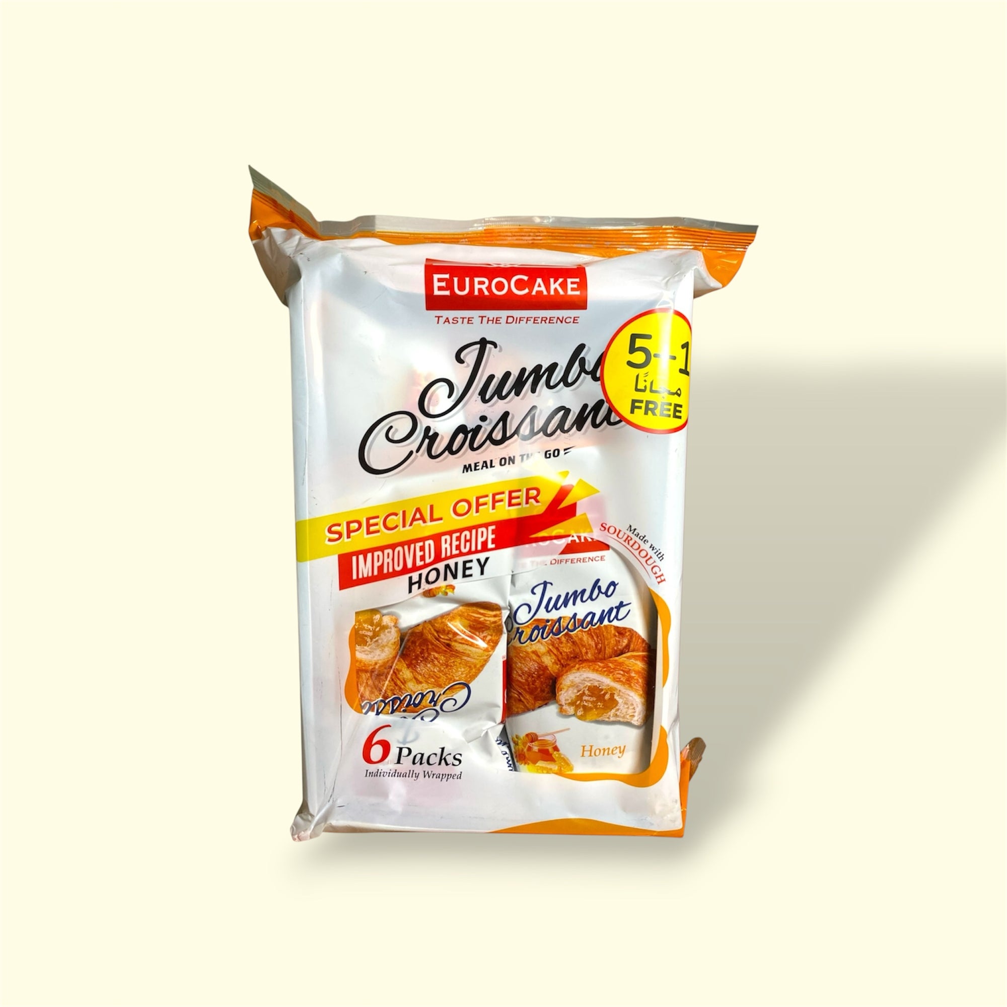 Jumbo Honey croissant X6